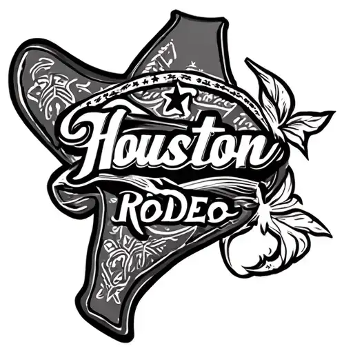 texas and houston rodeo tattoo design idea