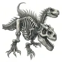 dinosaur skeleton tattoo design idea