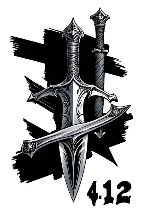 biblical sword hebrews 4:12 tattoo design idea