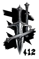 biblical sword hebrews 4:12 tattoo design idea