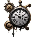 Steampunk Clock tattoo design idea