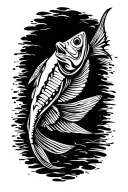 bonefish side view tattoo design idea