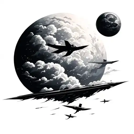 the sky is the Limit tattoo design idea