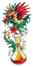 wales chemistry detective tattoo design idea