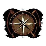 compass rose tattoo design idea