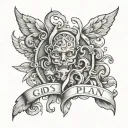 god's plan tattoo design idea