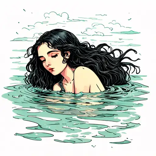 Ophelia drowning tattoo design idea