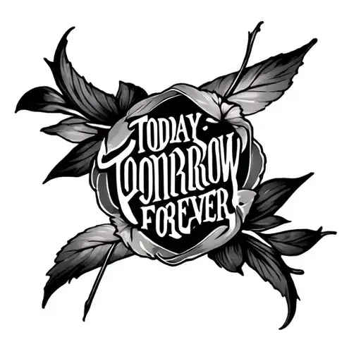 224 Today Tomorrow Forever tattoo design idea