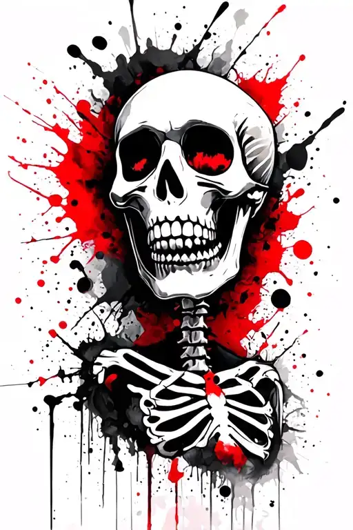 sassy skeleton tattoo design idea