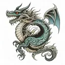 NORDIC DRAGON tattoo design idea