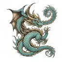 NORDIC DRAGON tattoo design idea