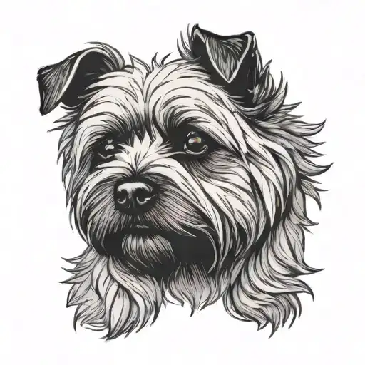 cairn terrier dog tattoo design idea