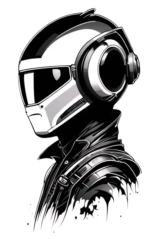 I want to do a tattoo. I love music, specially Daft Punk, Avicii, Armin VAn Buuren, Deadmau5 and Justice. I don't want t tattoo design idea