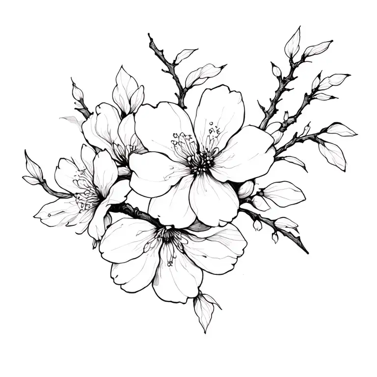 Cherry Blossom tattoo design for women tattoo design idea
