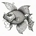 "Create an artwork inspired by the term 'fisher of illusions' from the song by O Rappa. In this artwork, it is necessary tattoo design idea