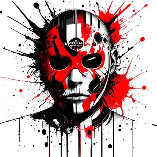 They mask futur techno cyber punk tattoo design idea