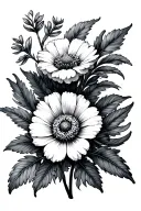 birth flowers for September, October, and November  tattoo design idea