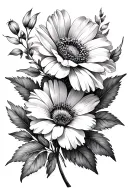 birth flowers for September, October, and November  tattoo design idea