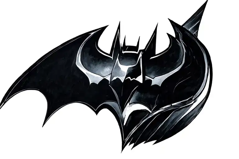 batman logo tattoo design idea
