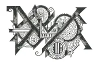 January 14 roman numerals tattoo design idea