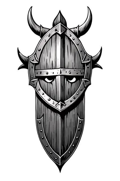 viking shield tattoo design idea