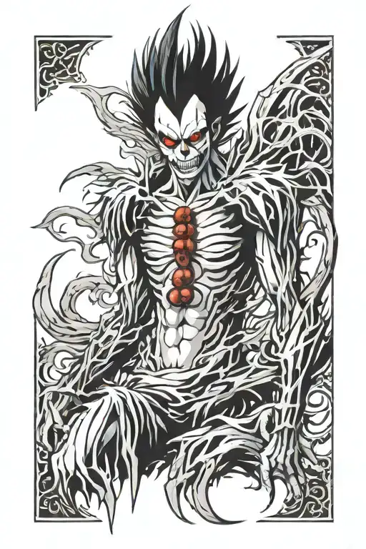 Death Note Ryuk God of Death tattoo design idea