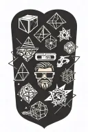 nerd icons inside tattoo design idea
