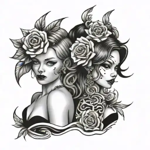 Amber & Marie tattoo design idea
