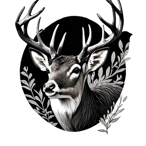 Mule Deer tattoo design idea