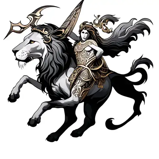 Leo And Sagittarius tattoo design idea