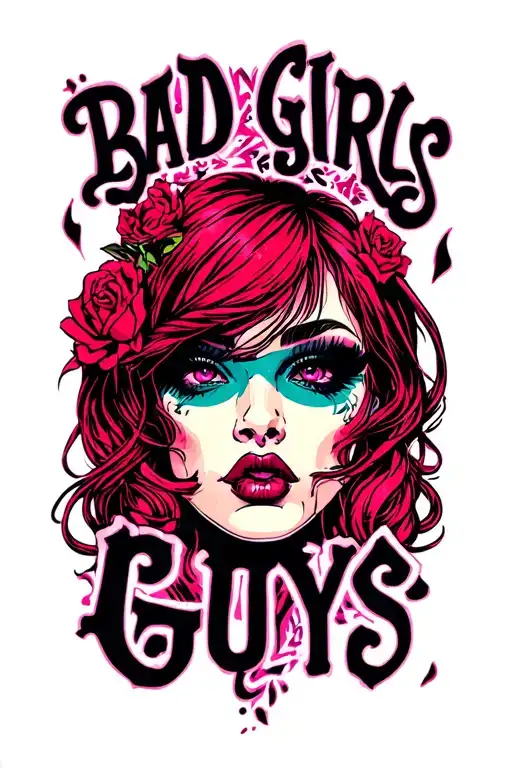 "Bad girls bad guys " falling in reverse  tattoo design idea