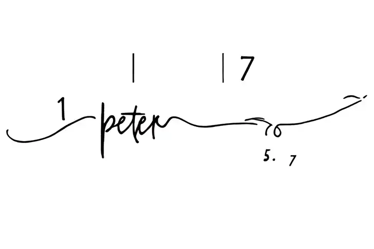 1 peter 5:7 tattoo design idea