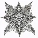 dark gothic tribal tattoo design idea