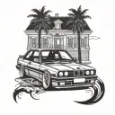 bmw e30 tattoo design idea