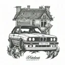 bmw e30 tattoo design idea