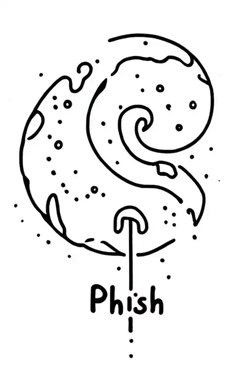 Phish donuts tattoo design idea
