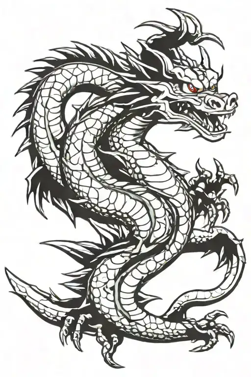 shenron dragon ball z tattoo design idea