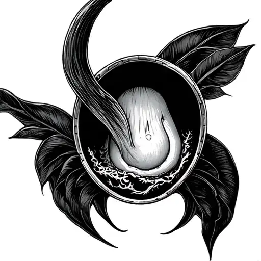 penis inside a pussy tattoo design idea