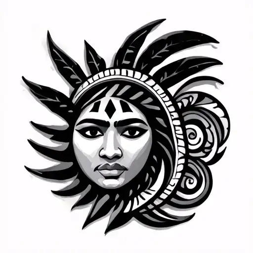 Dominican Taino tattoo design idea