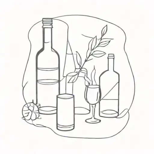 alcoholism tattoo design idea
