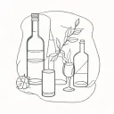 alcoholism tattoo design idea