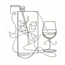 alcoholism tattoo design idea