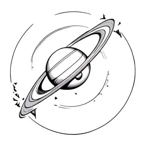 Saturn destroyed tattoo design idea