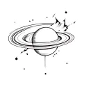 Saturn destroyed tattoo design idea