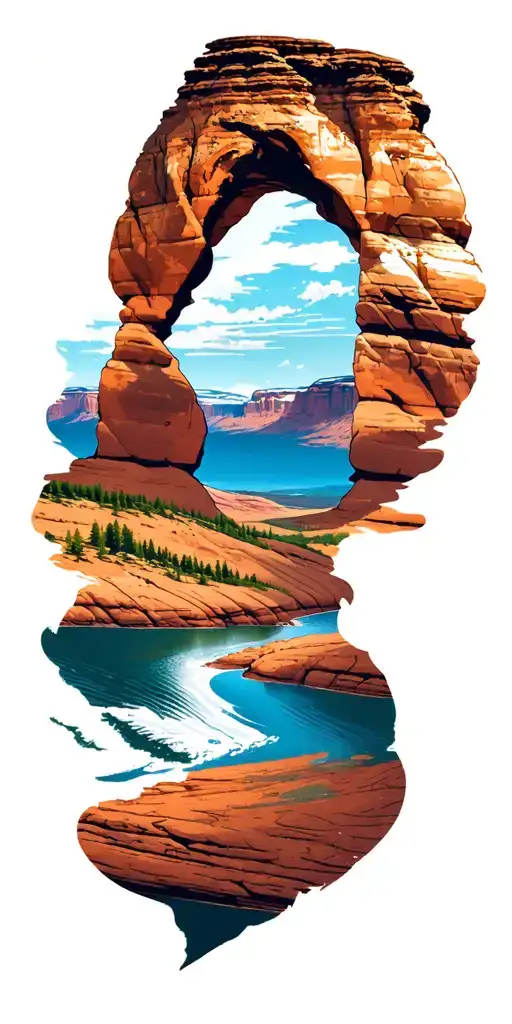 vacations to Sitka Alaska and Moab Utah Delicate Arch tattoo design idea