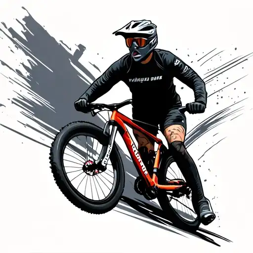 mtb bike racing tattoo design idea