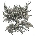 poison tree tattoo design idea