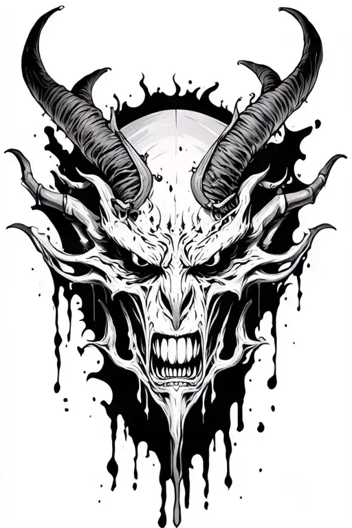 demon blood art tattoo tattoo design idea