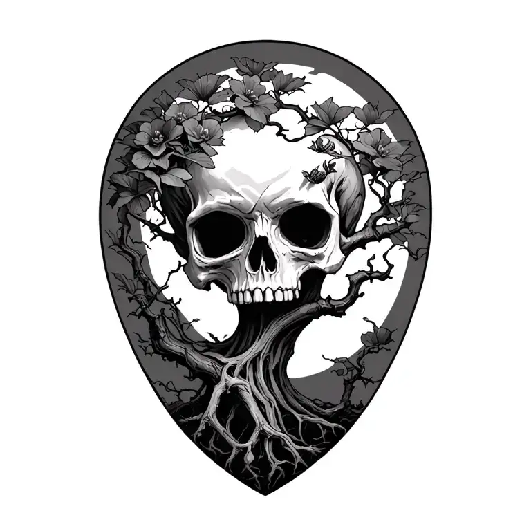 poison tree tattoo design idea
