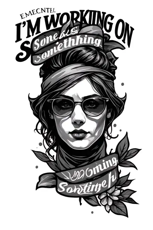 mindset, discipline, success and the quote " I'm working on something" tattoo design idea